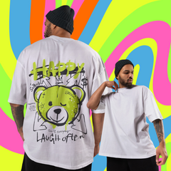 The Trippy Highlight Color Happy Bear Oversized T-shirt